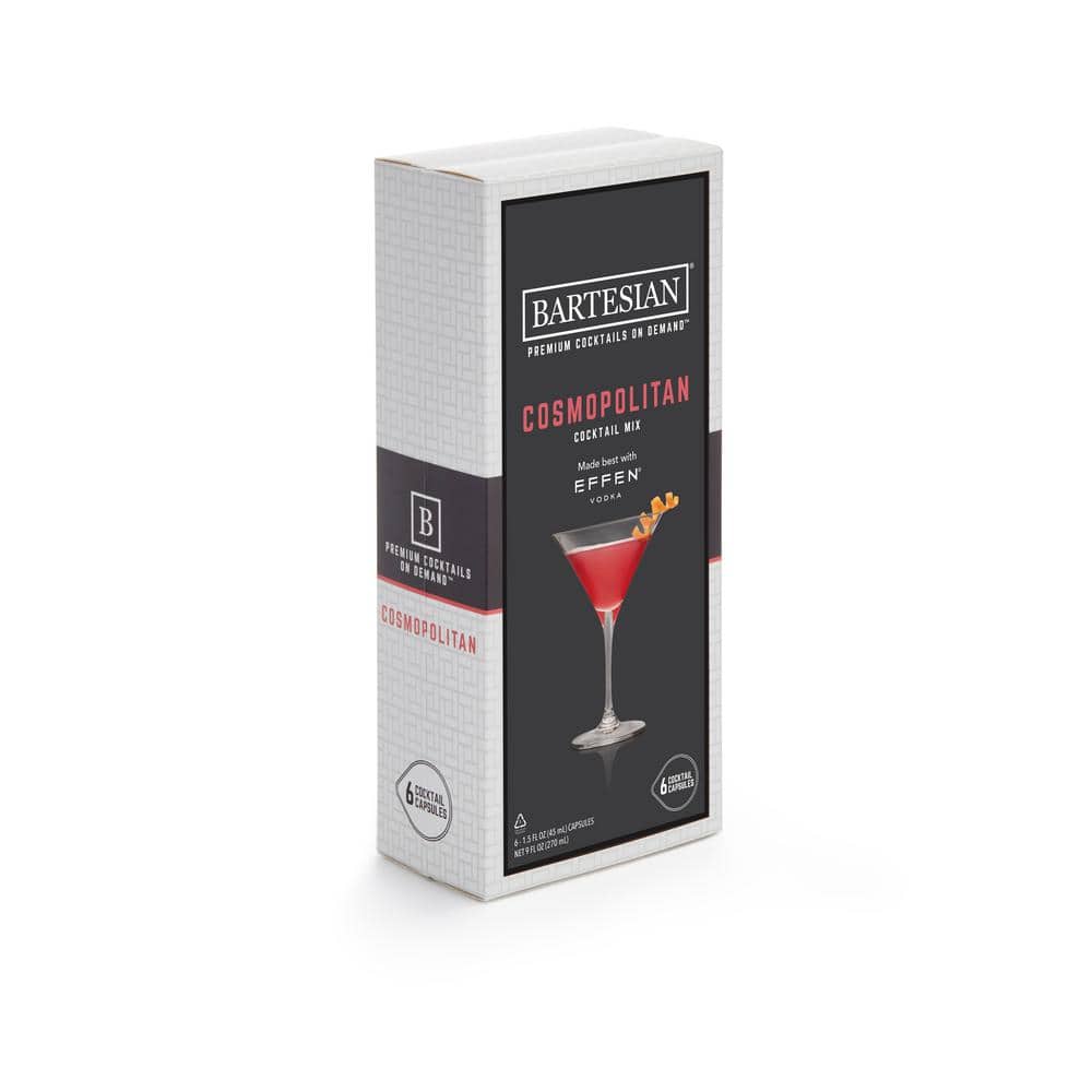 BARTESIAN Cosmopolitan 6Piece Clear Plastic Cocktail Mix Capsules