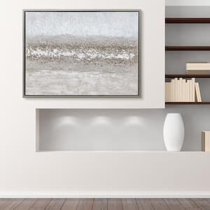 Sandpath Textured Metallic Hand Painted by Martin Edwards Framed Abstract Canvas Wall Art