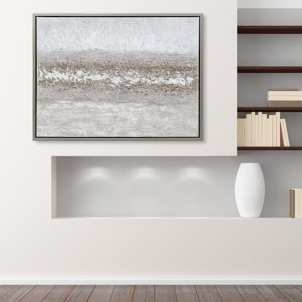 Empire Art Direct Sandpath Textured Metallic Hand Painted by Martin Edwards Framed Abstract Canvas Wall Art