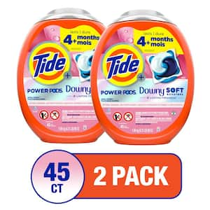 2-in-1 Power Pods with Downy April Fresh Scent Laundry Detergent Pods (45-Count)(Multi-Pack 2)