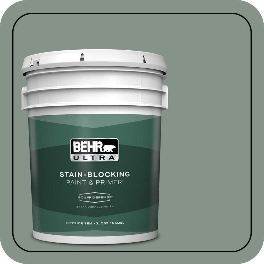 5 gal. #460F-4 Wethersfield Moss Extra Durable Semi-Gloss Enamel Interior Paint & Primer price history on PriceWatchPro
