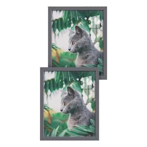 Modern 11 in. x 14 in. Grey Picture Frame (Set of 2)