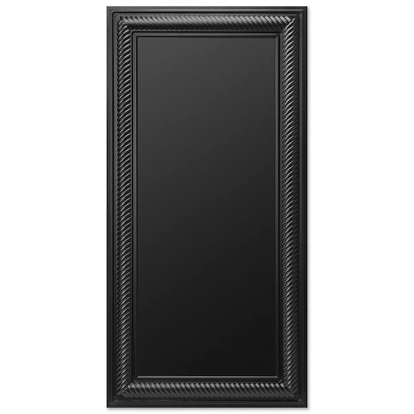 Basic Black 2 ft. x 4 ft. PVC Water Resistant Lay-In/Drop in Decorative Rope-Edge Ceiling Tiles (96 sq. ft. /Case)