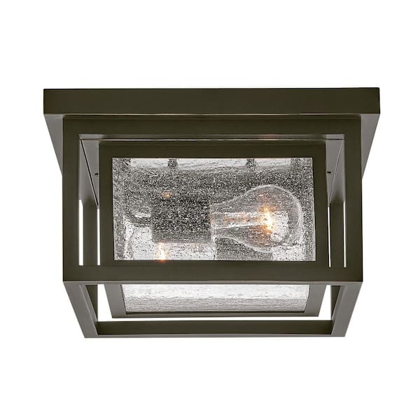 HINKLEY - Republic 11.0 in. 2-Light Oil Rubbed Bronze Flush Mount