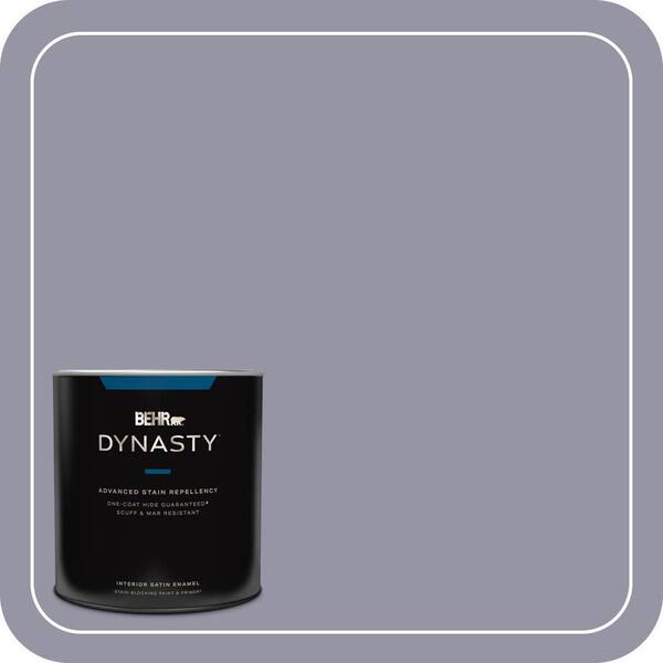 BEHR DYNASTY 1 qt. #640F-5 Ash Violet Satin Enamel Interior Stain-Blocking Paint & Primer