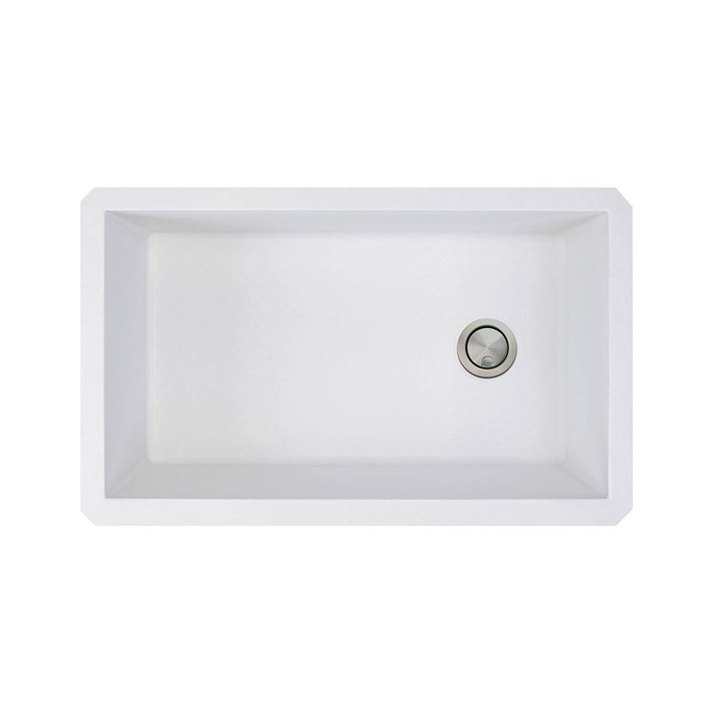 Transolid Radius Undermount Granite 32 in. Single Bowl Kitchen Sink in