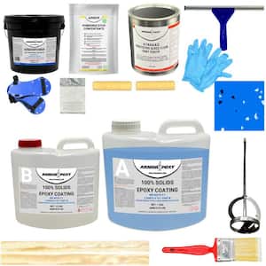 1.5 gal. Blue Gloss 2-Part 300 sq.ft. Epoxy Kit Interior Industrial Concrete Basement & Garage Epoxy Floor Paint Kit