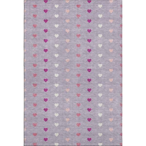 Mayfield Premium Machine Washable Abstract AMF2510 Lavender 10 ft. x 14 ft. Area Rug