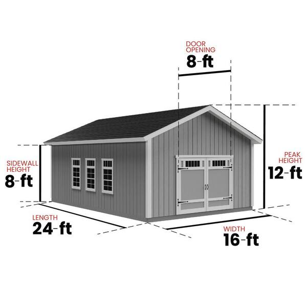 Handy Home Products Professionally Installed Camden 16 ft. W x 24 