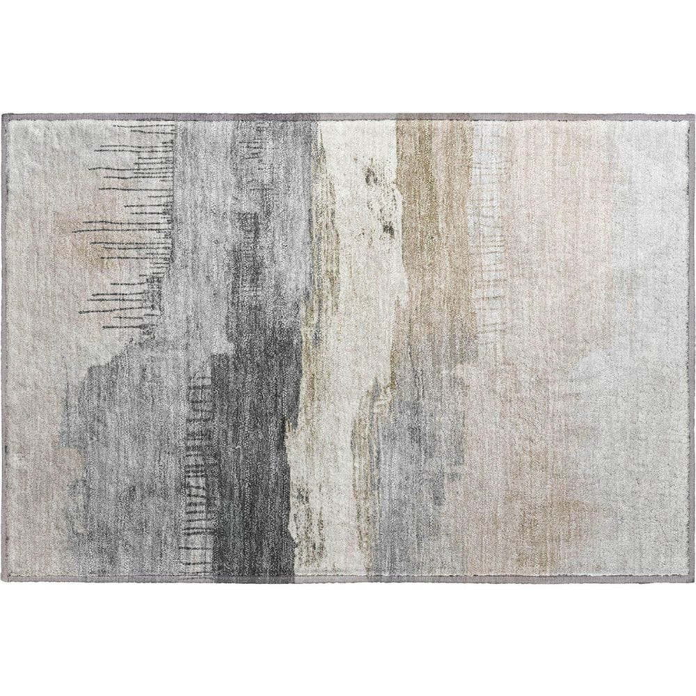 Mayfield Premium Machine Washable Abstract AMF1880 Ivory 2 ft. x 3 ft. Area Rug price history on PriceWatchPro