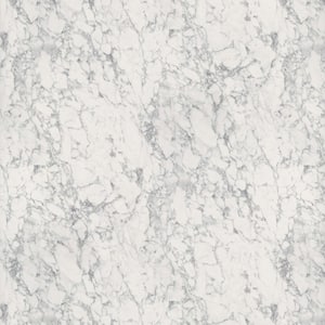 3 in. x 5 in. Engineered Composite Countertop Sample in Volakas Marble