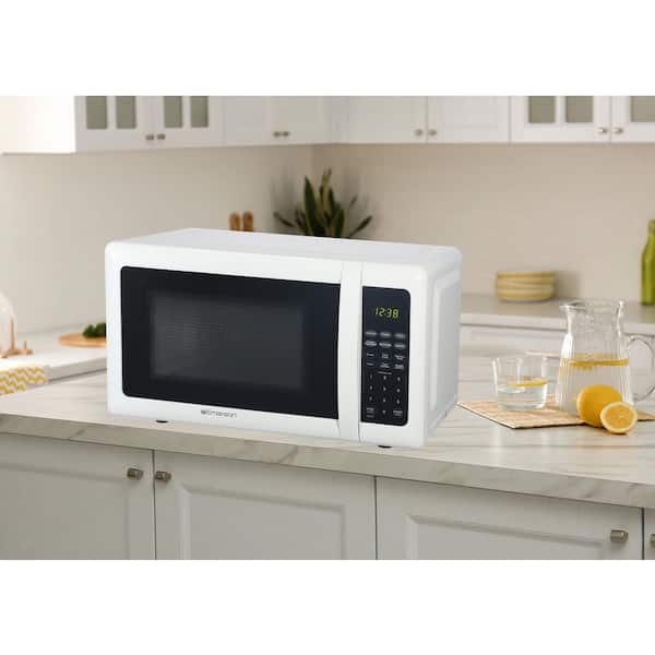 0.7 cu. ft. 700-Watt Compact Countertop Microwave Oven in White