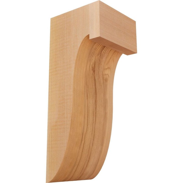 Ekena Millwork 5-1/2 in. x 6 in. x 14 in. Western Red Cedar Del Monte Smooth Corbel
