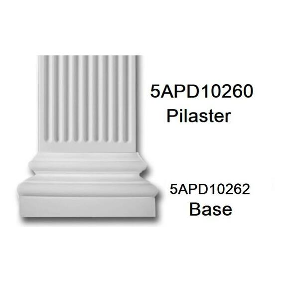 American Pro Decor 1-1/8 in. x 9-7/8 in. x 78-3/4 in. Fluted Polyurethane Pilaster Moulding Pro Pack (2-Pieces x 78.75 in.)