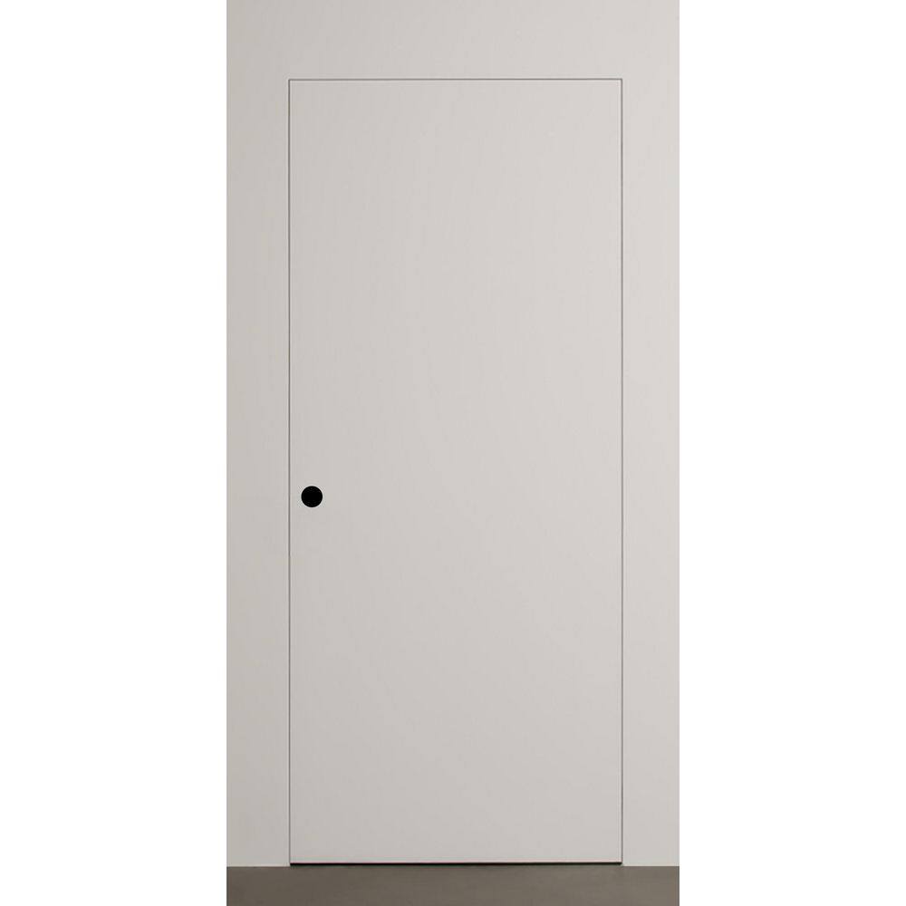 Flush 36 in. x 80 in. Left-Handed Primed Composite Wood Single Prehung Interior Door with Hidden Frame Regular price history on PriceWatchPro
