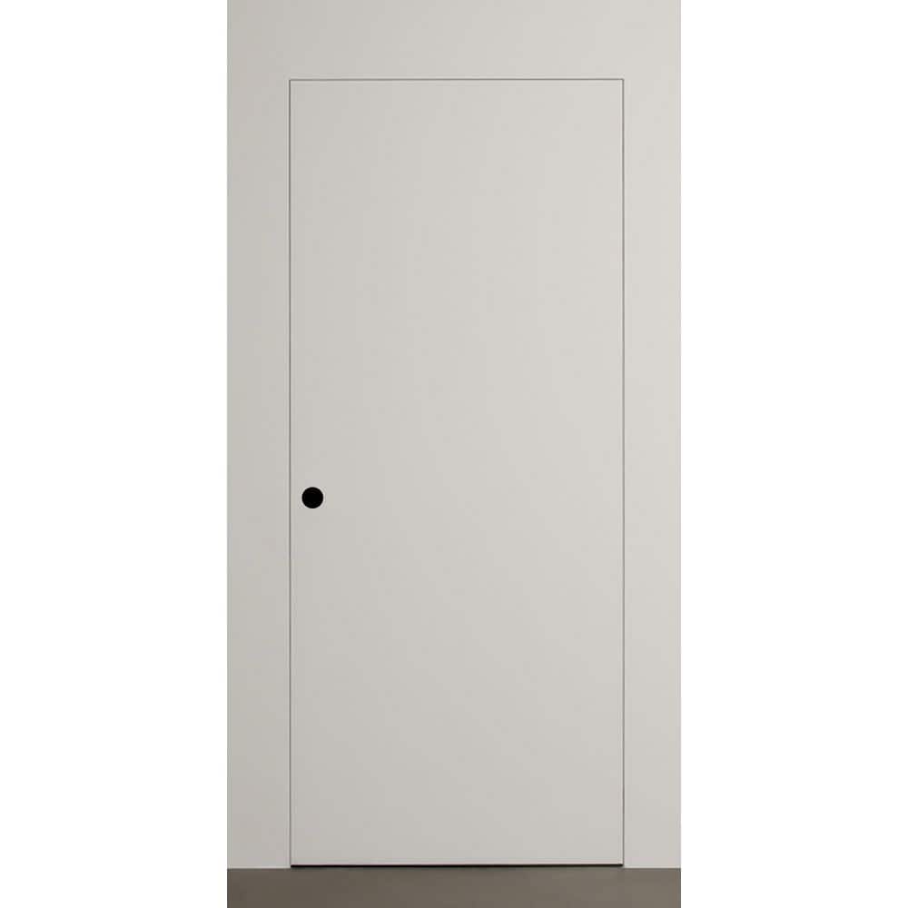 Flush 32 in. x 80 in. Left-Handed Primed Composite Wood Single Prehung Interior Door with Hidden Frame Regular price history on PriceWatchPro