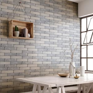 Brickyard White 3 in. x 11-3/4 in. Porcelain Floor and Wall Tile (12.48 sq. ft./Case)