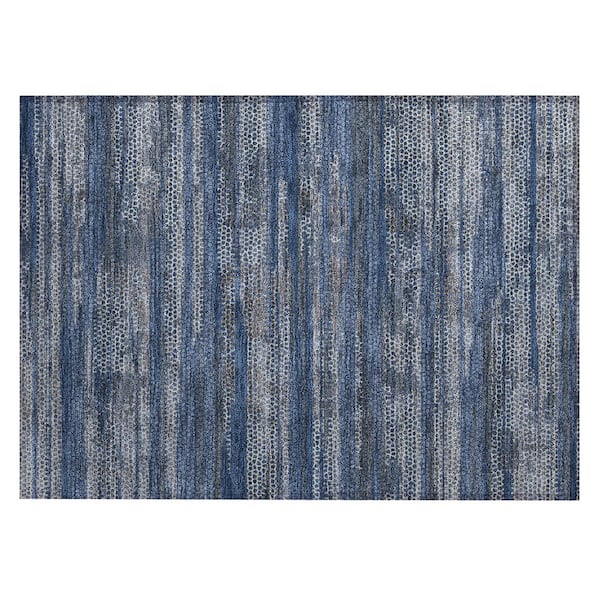 Chantille Machine Washable Indoor/Outdoor Abstract ACN3115 Navy 3 ft. x 4 ft. Area Rug