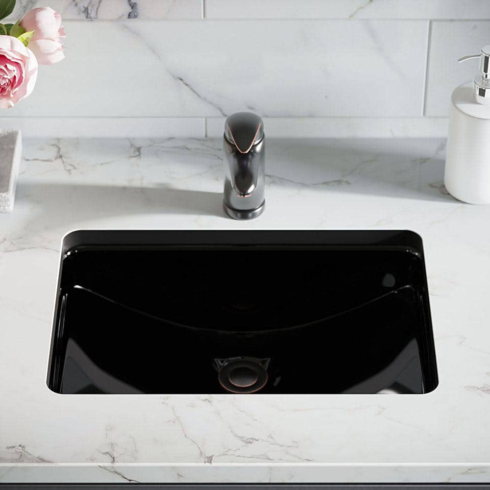 MR Direct 20 3 4 In Undermount Bathroom Sink In Black With Black   Black Mr Direct Undermount Bathroom Sinks U1913bl Slbl Abr 64 1000 