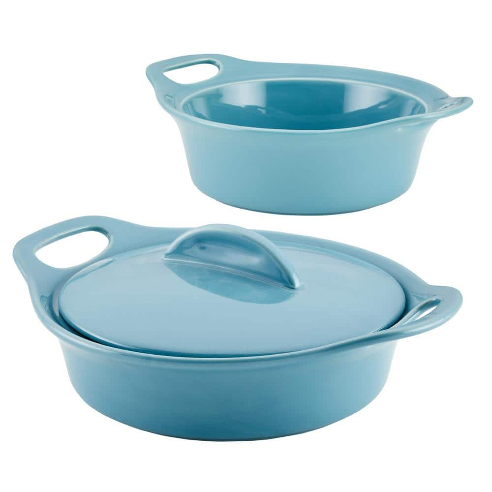 Rachael Ray Cucina Nonstick Bakeware Set, 3-Piece, Agave Blue