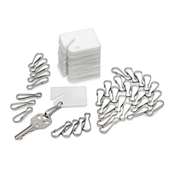 Adiroffice White Plastic Key Tags 100 Pack 689 100 The Home Depot