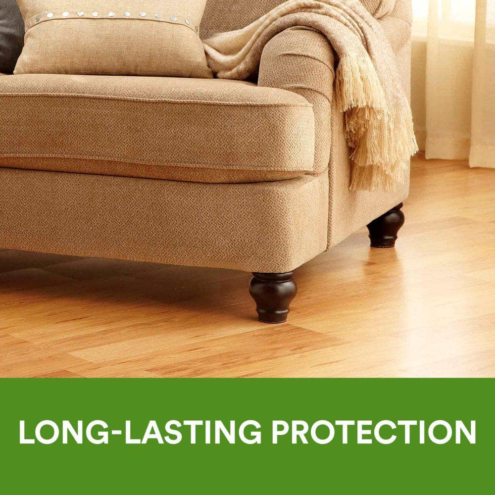 Brown Round Felt Furniture Pads for Floor Protection, 3" Diameter, 4-Pack