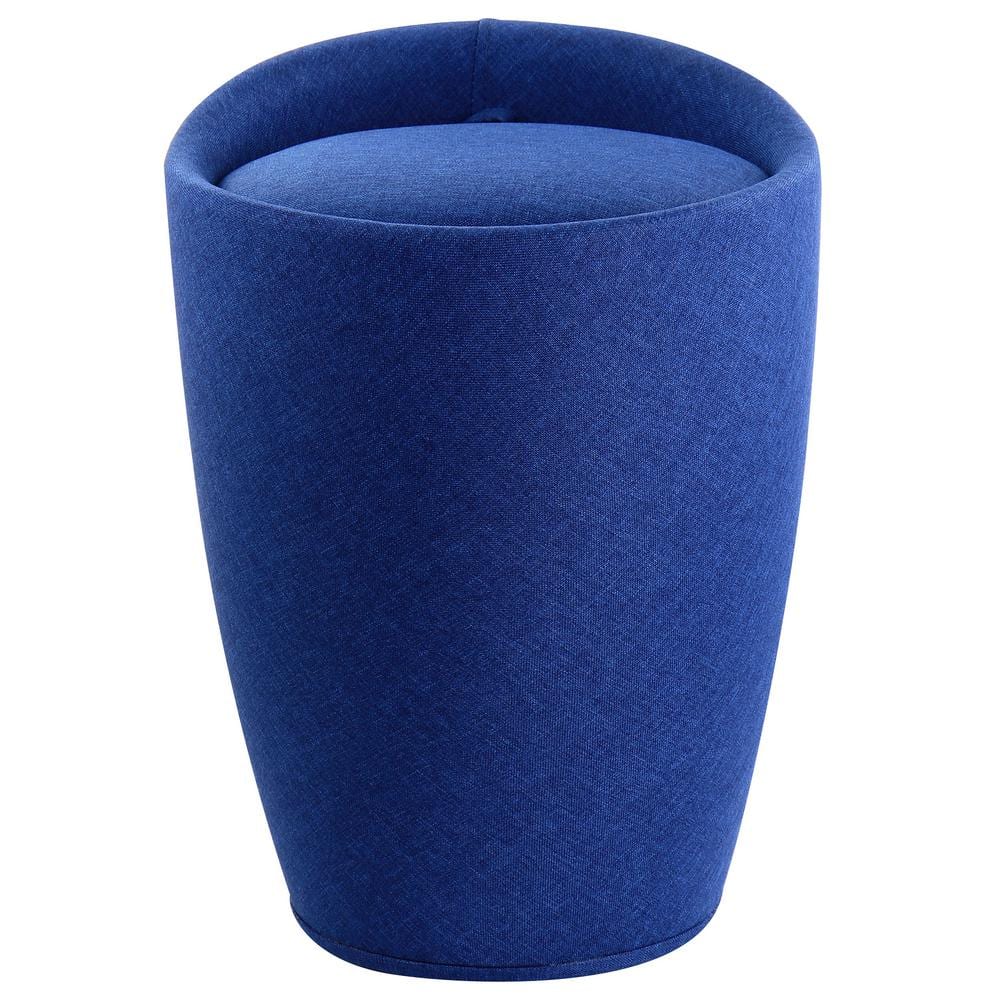 20 in. Blue Denim Barrel Chair with Cushion