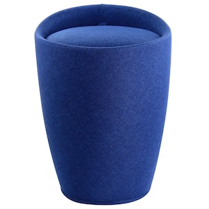 20 in. Blue Denim Barrel Chair with Cushion