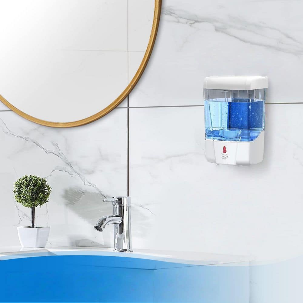 21 fl. oz. White Wall Mounted Automatic Soap Dispenser Hand Soap Dispenser, Touchless Electric Sensor Pump, Plastic price history on PriceWatchPro
