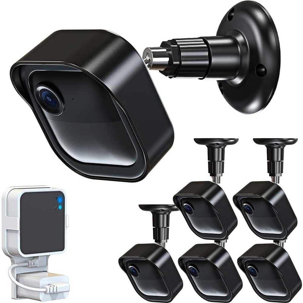 360° Adjustable Outdoor Camera Wall Mount with Weatherproof Housing and Sy