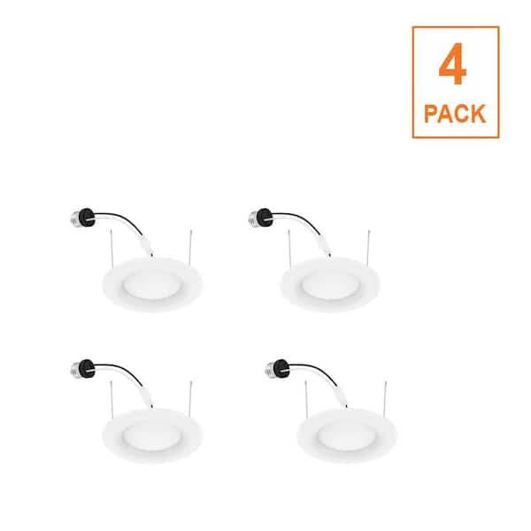 EcoSmart 5/6 in. Integrated LED Recessed Retrofit Light Trim 3000K