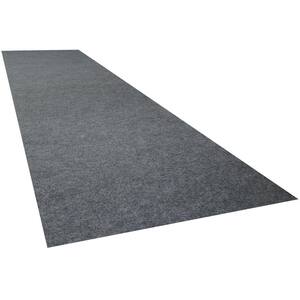 Sweet Home Stores Ribbed Waterproof Non-Slip Rubber Back Solid Runner Rug 2  ft. W x 2 2 ft. L Black Polyester Garage Flooring SH-SRT704-2X22 - The Home  Depot