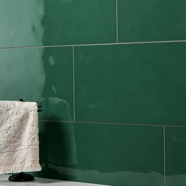 Luminique Juniper 12 in. x 24 in. Glossy Ceramic Hand Crafted Look Wall Tile (15.56 sq. ft./case)