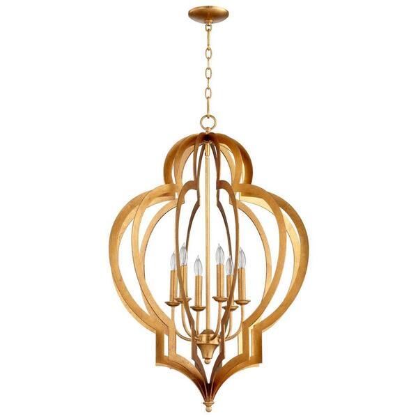 Filament Design Prospect 6-Light Gold Leaf Chandelier