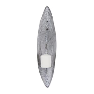Silver Stainless Steel Single Candle Wall Sconce