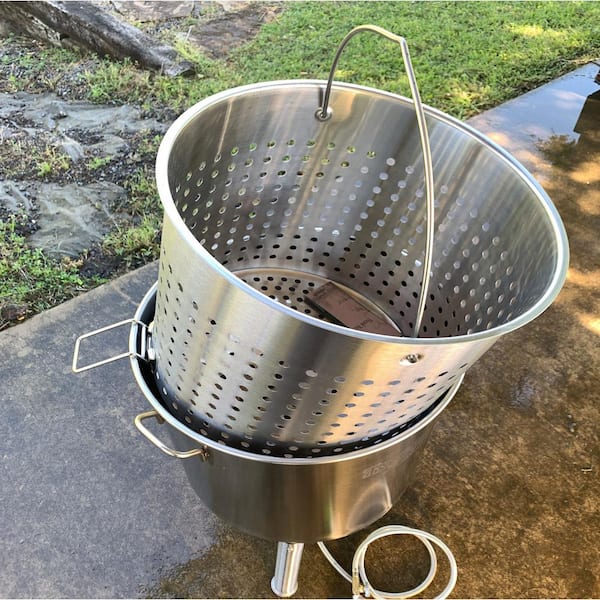 Bayou Classic KDS-182 82 Quart. Stainless Steel Crawfish Cooker Kit
