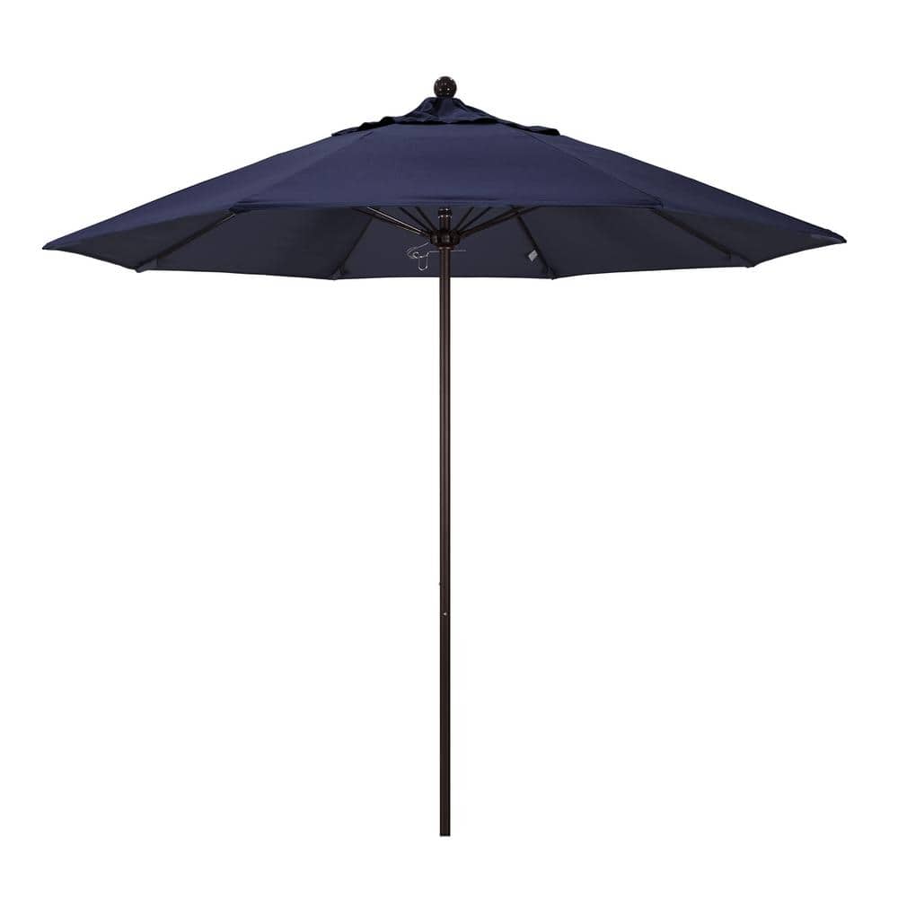 9 ft. Fiberglass Market Pulley Open Bronze Patio Umbrella in Navy Blue Pacifica price history on PriceWatchPro