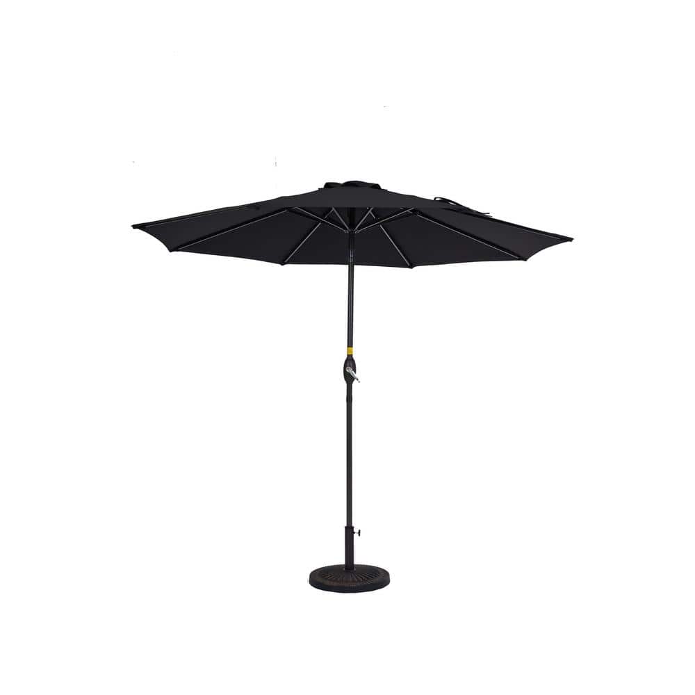 9 ft. Market Patio Umbrella in Black