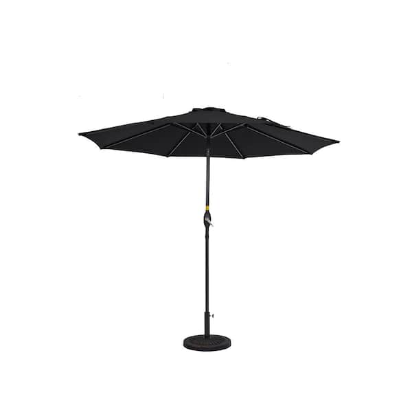9 ft. Market Patio Umbrella in Black 270BK The Home Depot