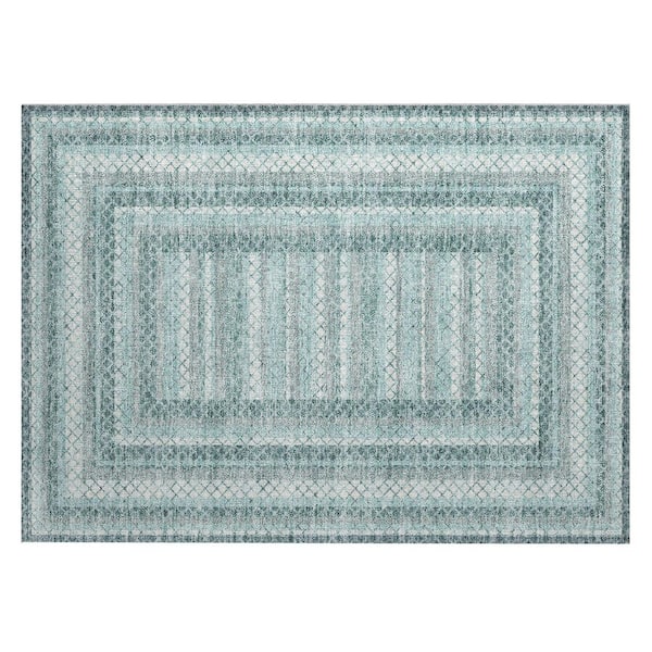 Chantille Machine Washable Indoor/Outdoor Abstract ACN2011 Teal 2 ft. x 3 ft. Accent Rug