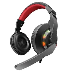 Multi-Colored Wired Gaming Headset with LED Light, USB or 3.5mm audio, Over The Ear Headphones
