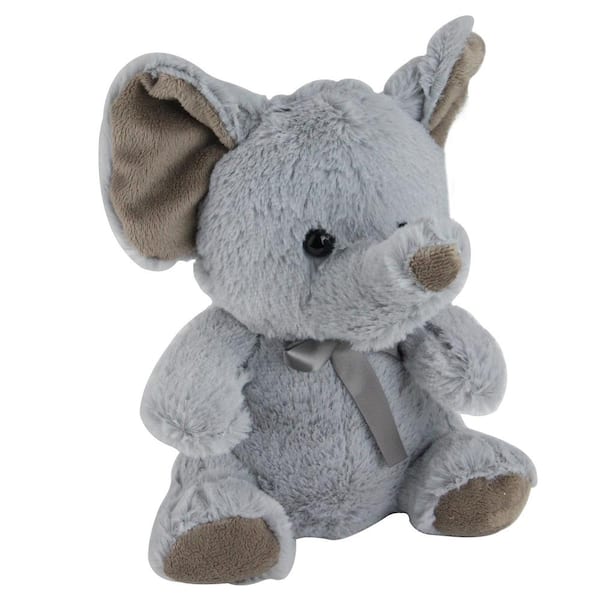 9 in. Plush Sitting Bear, Elephant, Monkey and Panda Stuffed Animal Figures (4-Pack)