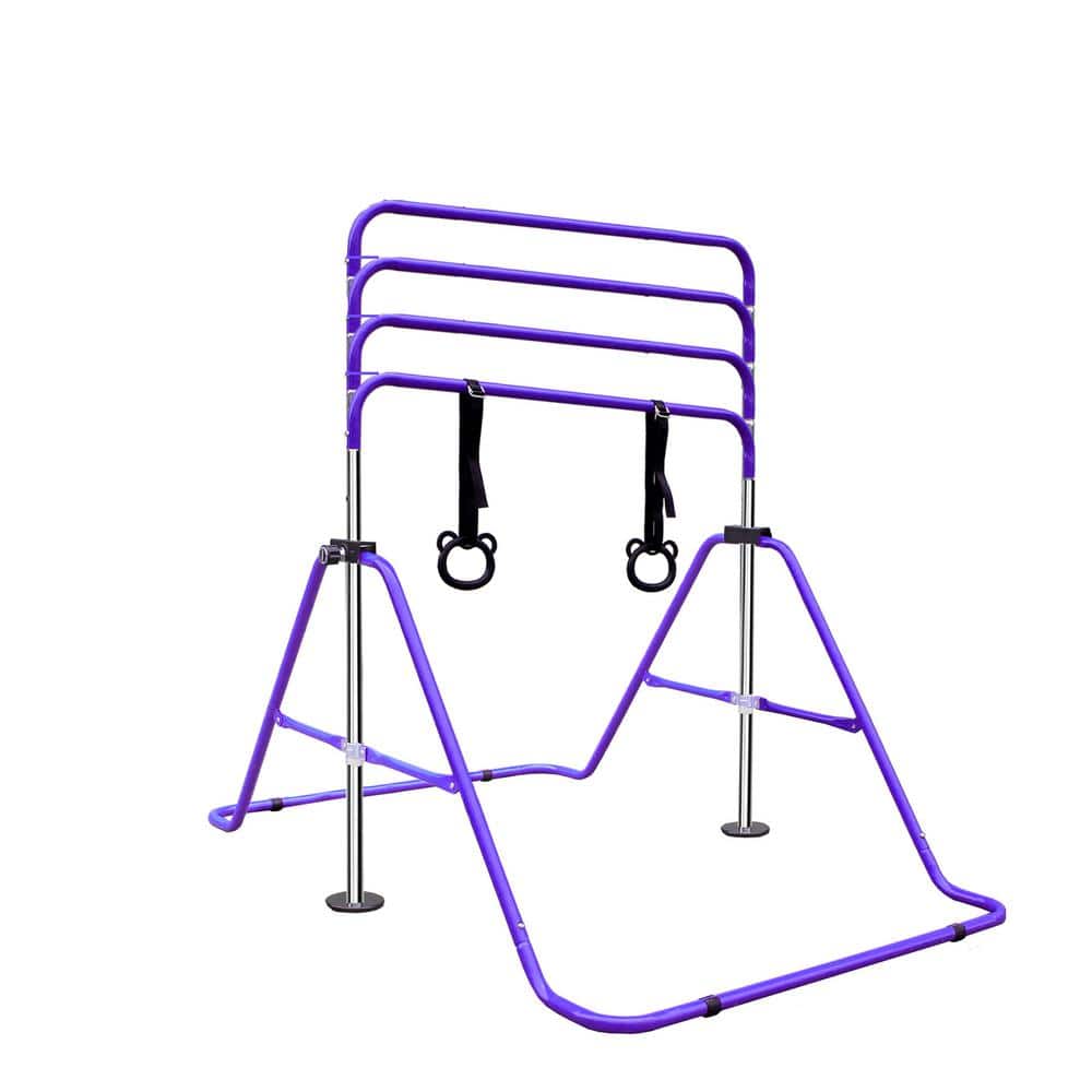 Purple Multi-Functional Adjustable Height Children's Horizontal Gymnastic Bar With Bear Rings price history on PriceWatchPro