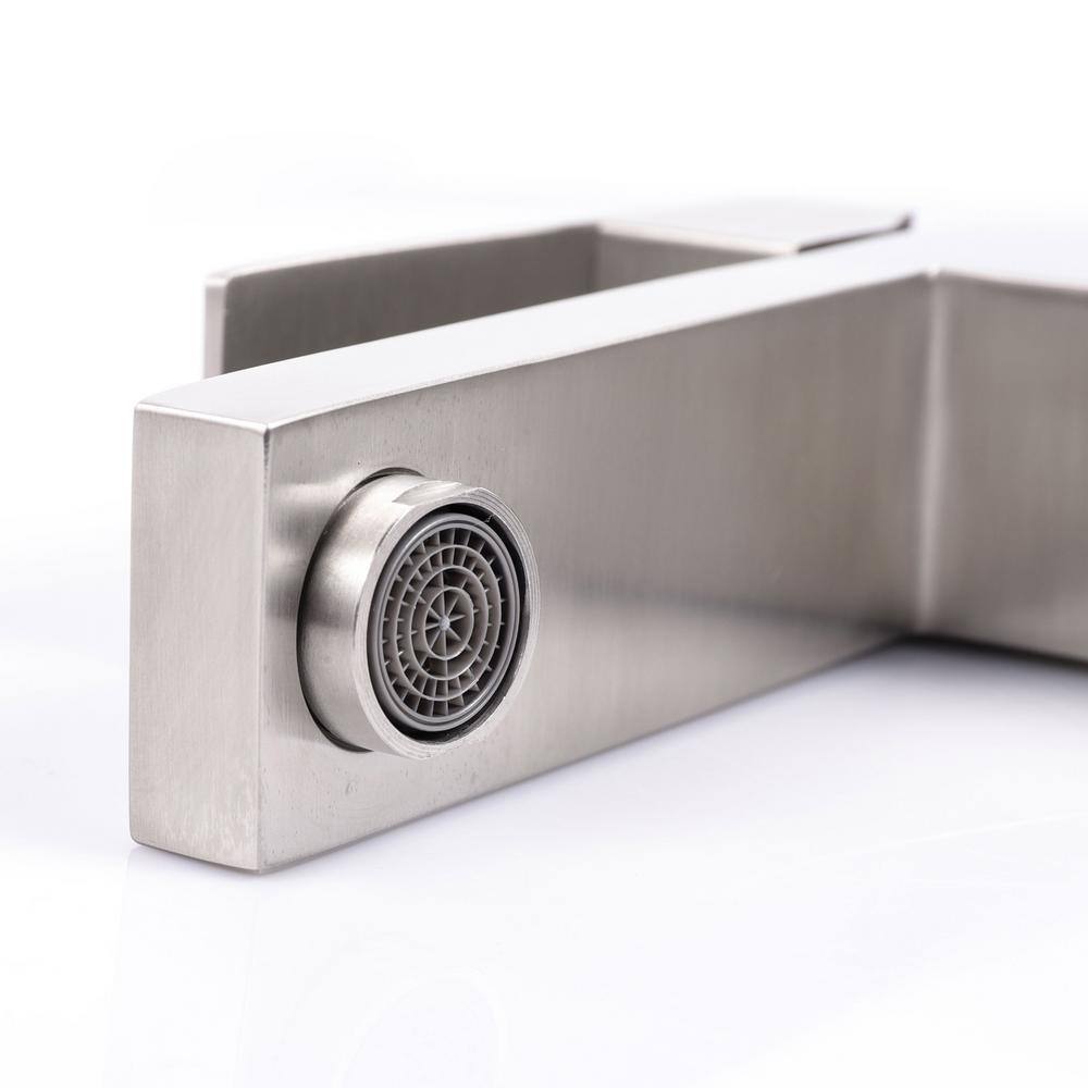 Brushed Nickel Single Handle Modern Bathroom Faucet