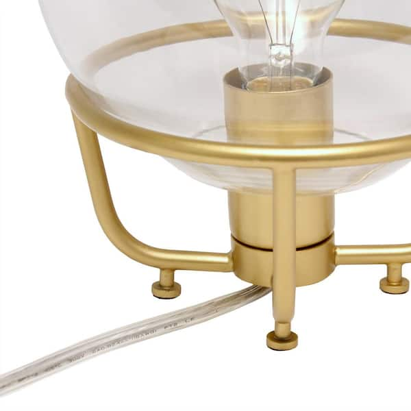 Arne Gold and Glass Table Lamp by World Market