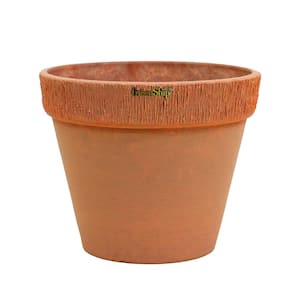 Drizzle Standard 19.7 in. W x 15.8 in. H Terra Cotta Indoor/Outdoor Resin Decorative Planter 1-Pack