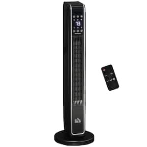 2-In-1 Black Ceramic Portable Electric Space Heater with Remote Control, Three Heating Modes, 750W / 1500W