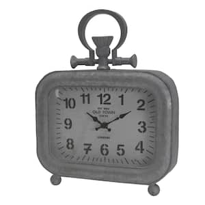 Old Town Short Table Clock - Silver