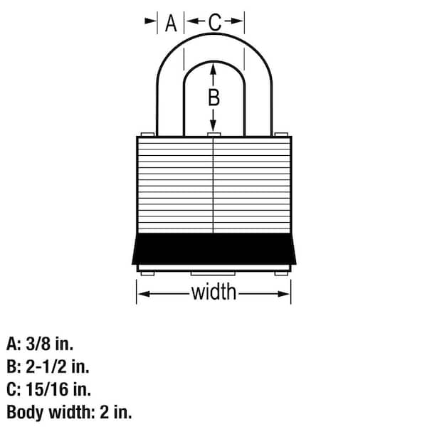 Master Lock Heavy Duty Outdoor Padlock with Key, 2 in. Wide, 2-1/2 in.  Shackle, 2 Pack M5XTLJCCSEN - The Home Depot