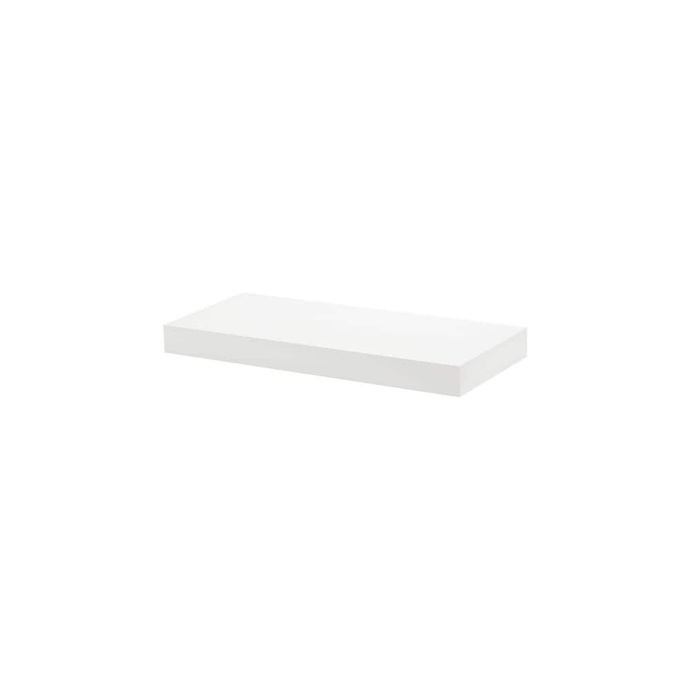 Dolle BIG BOY 22.4 in. x 9.8 in. x 2 in. White MDF Floating Decorative Wall Shelf with Brackets